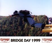 Me jumping at Bridge Day 1999